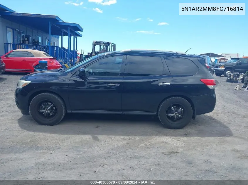 2015 Nissan Pathfinder S VIN: 5N1AR2MM8FC716814 Lot: 40303579