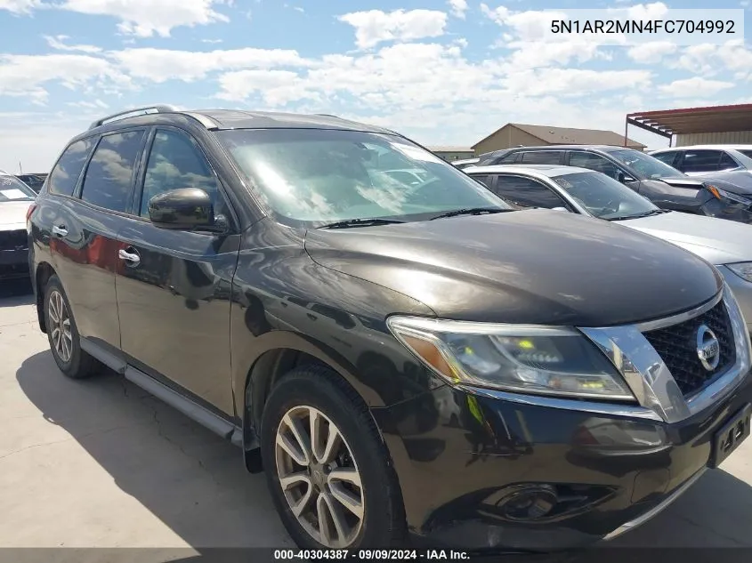 2015 Nissan Pathfinder S VIN: 5N1AR2MN4FC704992 Lot: 40304387