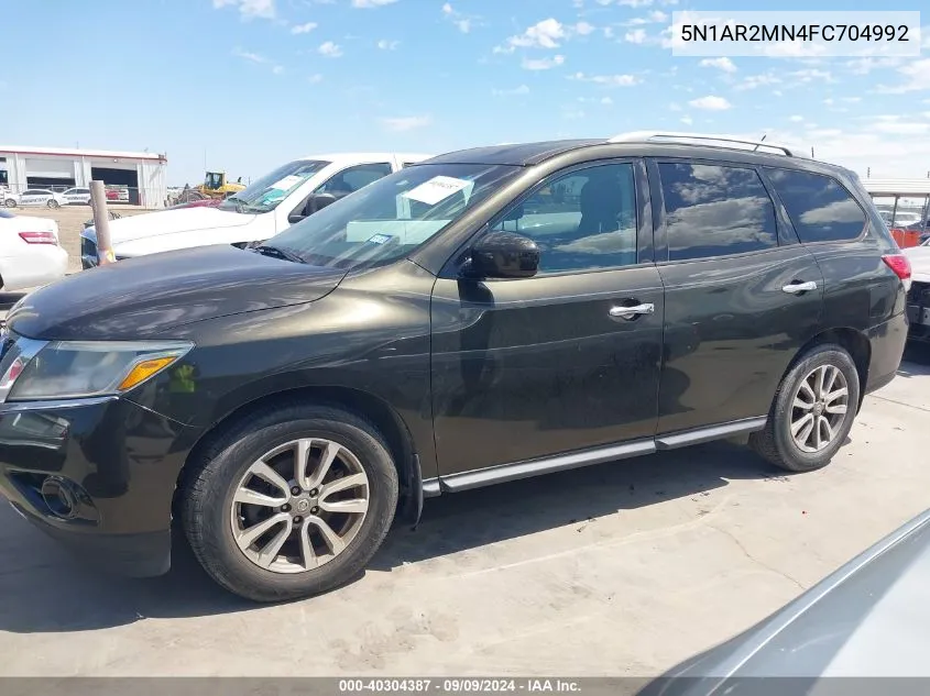 2015 Nissan Pathfinder S VIN: 5N1AR2MN4FC704992 Lot: 40304387