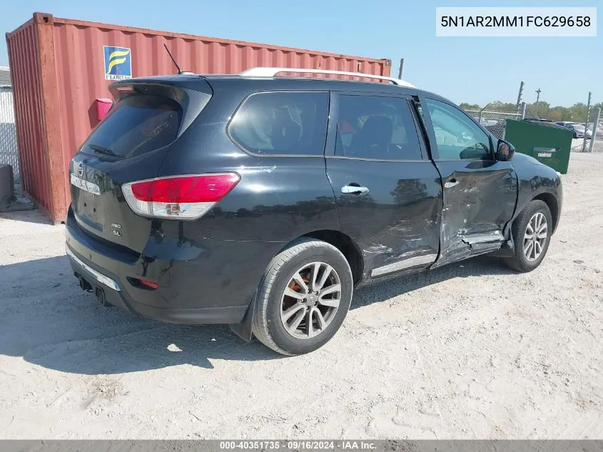 2015 Nissan Pathfinder Sl VIN: 5N1AR2MM1FC629658 Lot: 40351735