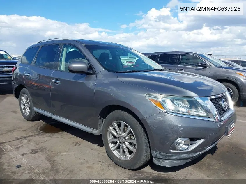 2015 Nissan Pathfinder Platinum/S/Sl/Sv VIN: 5N1AR2MN4FC637925 Lot: 40360264