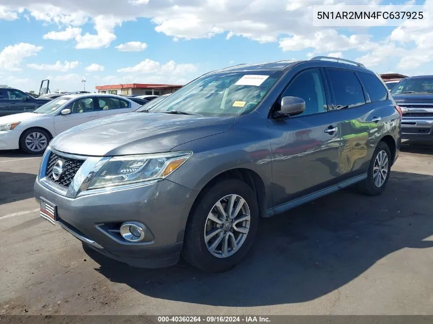 5N1AR2MN4FC637925 2015 Nissan Pathfinder Platinum/S/Sl/Sv