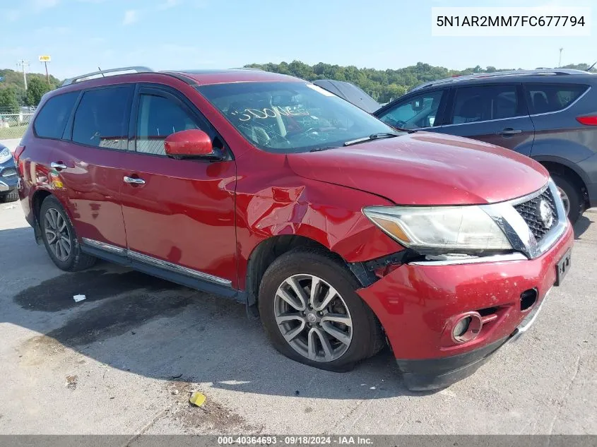 2015 Nissan Pathfinder Sl VIN: 5N1AR2MM7FC677794 Lot: 40364693