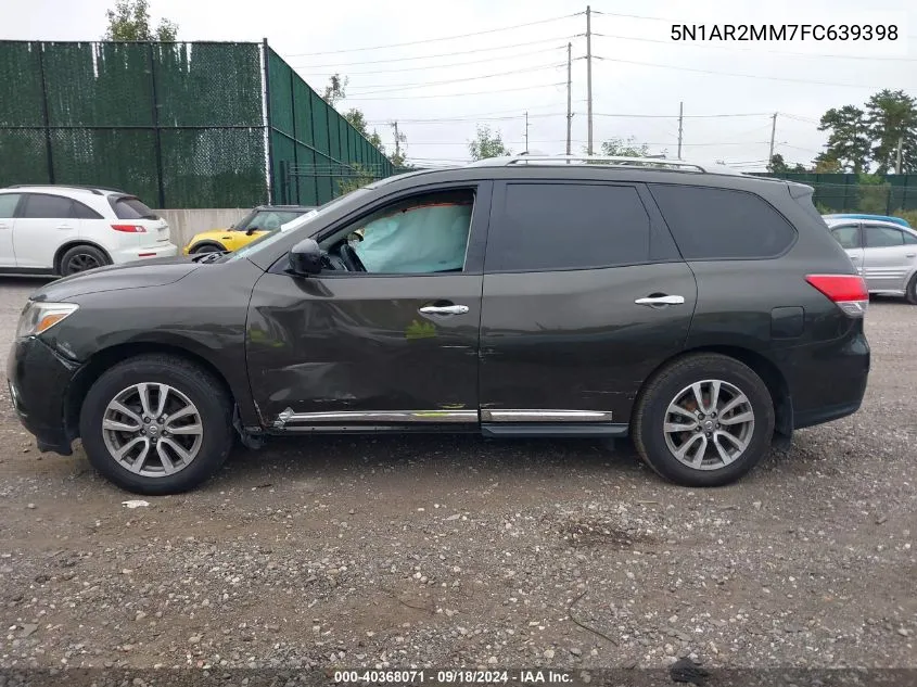 2015 Nissan Pathfinder S/Sv/Sl/Platinum VIN: 5N1AR2MM7FC639398 Lot: 40368071