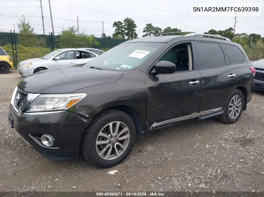 2015 Nissan Pathfinder S/Sv/Sl/Platinum VIN: 5N1AR2MM7FC639398 Lot: 40368071