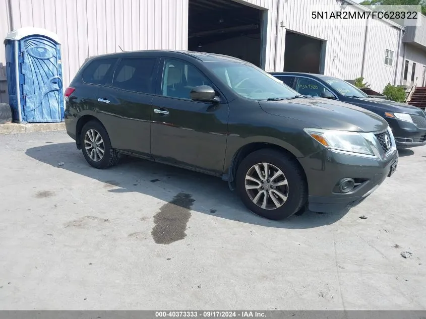 2015 Nissan Pathfinder S VIN: 5N1AR2MM7FC628322 Lot: 40373333