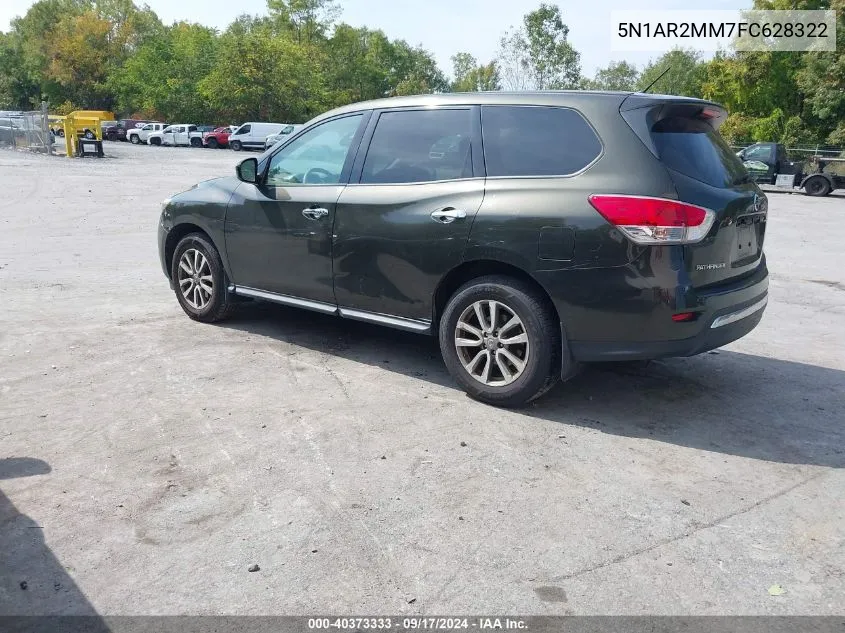 2015 Nissan Pathfinder S VIN: 5N1AR2MM7FC628322 Lot: 40373333