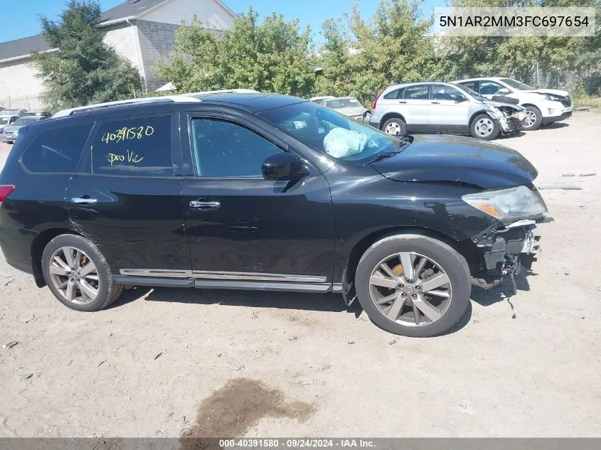 2015 Nissan Pathfinder S/Sv/Sl/Platinum VIN: 5N1AR2MM3FC697654 Lot: 40391580