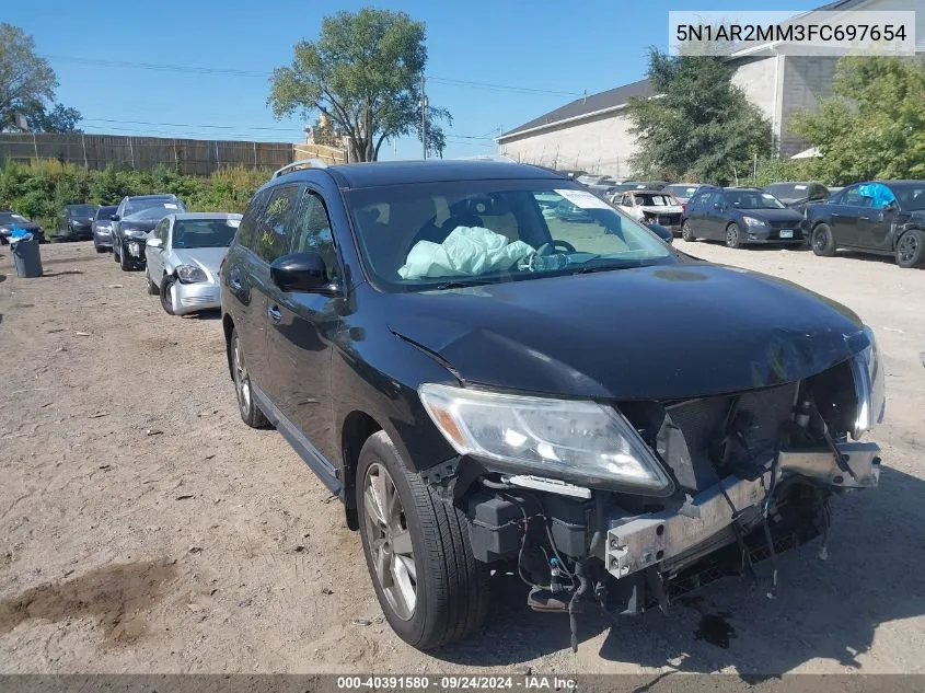 2015 Nissan Pathfinder S/Sv/Sl/Platinum VIN: 5N1AR2MM3FC697654 Lot: 40391580