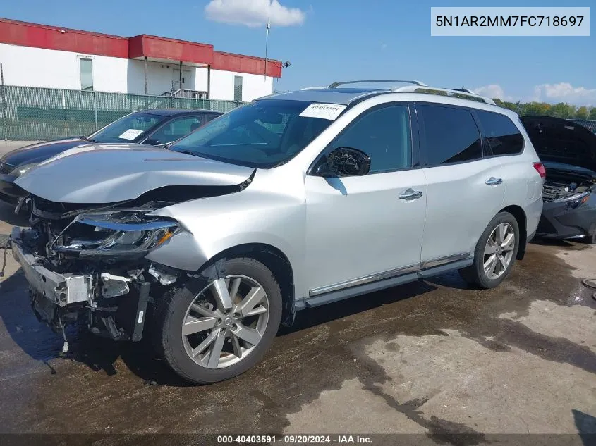 2015 Nissan Pathfinder Platinum VIN: 5N1AR2MM7FC718697 Lot: 40403591