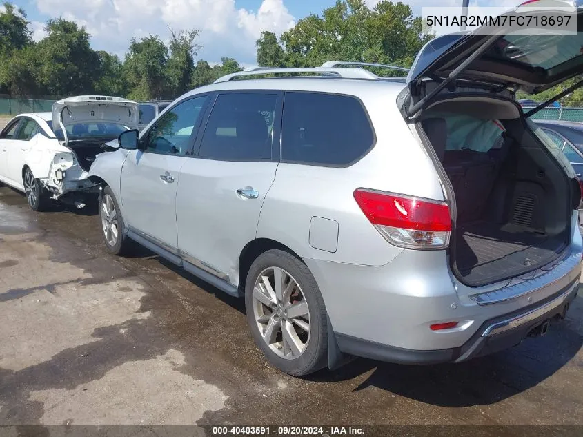 5N1AR2MM7FC718697 2015 Nissan Pathfinder Platinum