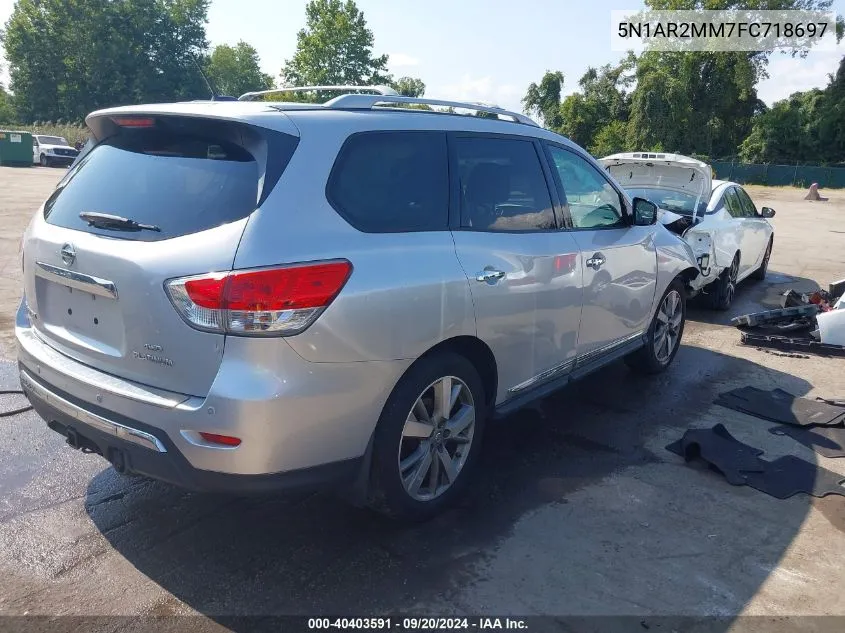 5N1AR2MM7FC718697 2015 Nissan Pathfinder Platinum