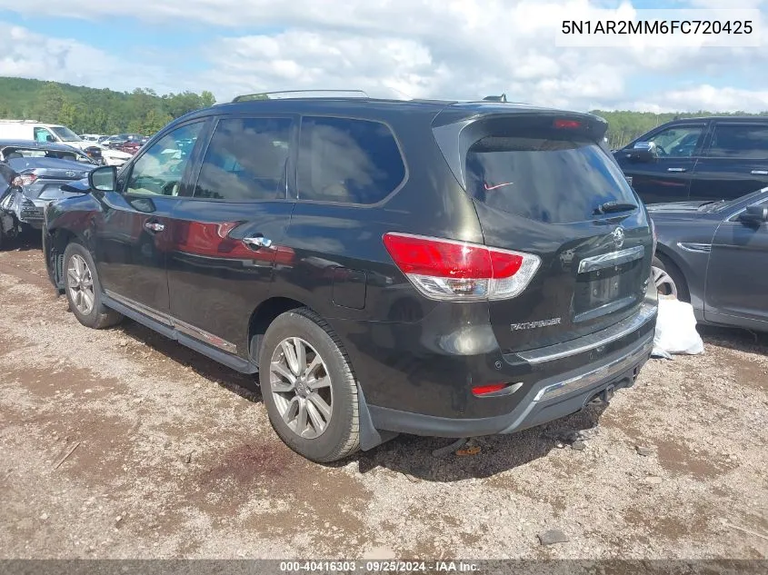 2015 Nissan Pathfinder Sl VIN: 5N1AR2MM6FC720425 Lot: 40416303