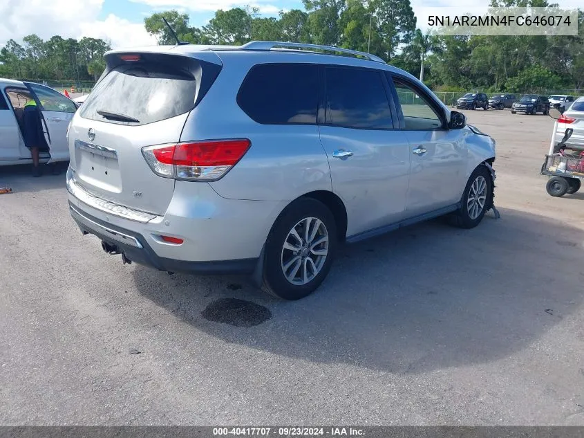 2015 Nissan Pathfinder Sv VIN: 5N1AR2MN4FC646074 Lot: 40417707