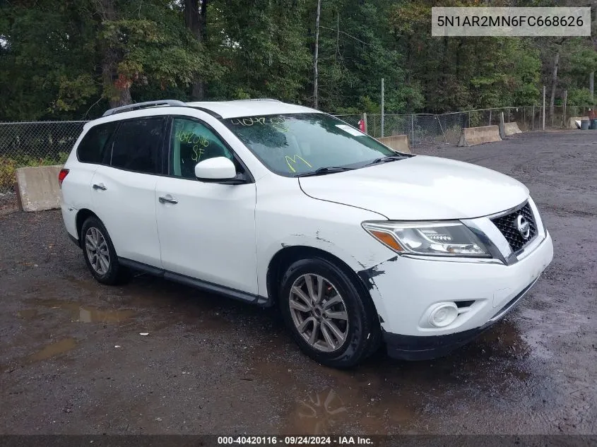 2015 Nissan Pathfinder S VIN: 5N1AR2MN6FC668626 Lot: 40420116