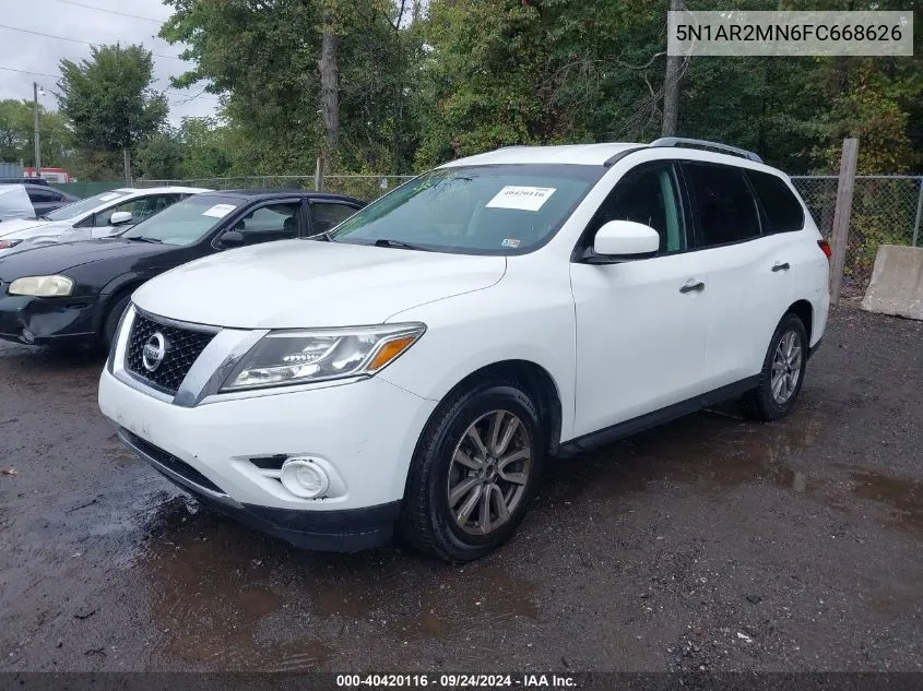 2015 Nissan Pathfinder S VIN: 5N1AR2MN6FC668626 Lot: 40420116