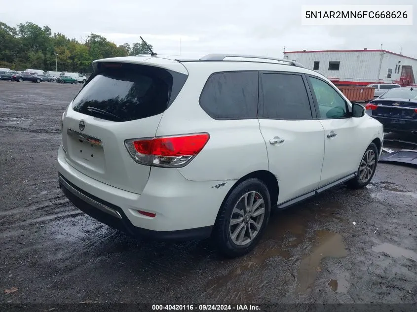 2015 Nissan Pathfinder S VIN: 5N1AR2MN6FC668626 Lot: 40420116