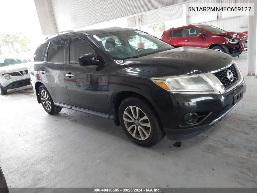 2015 Nissan Pathfinder S VIN: 5N1AR2MN4FC669127 Lot: 40436585