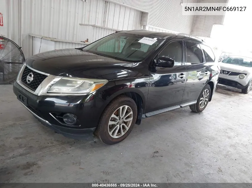 2015 Nissan Pathfinder S VIN: 5N1AR2MN4FC669127 Lot: 40436585