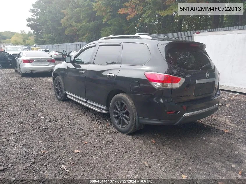 2015 Nissan Pathfinder S VIN: 5N1AR2MM4FC722013 Lot: 40441137