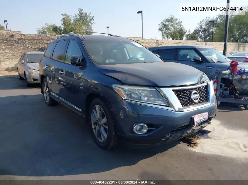 2015 Nissan Pathfinder S/Sv/Sl/Platinum VIN: 5N1AR2MNXFC674414 Lot: 40452281