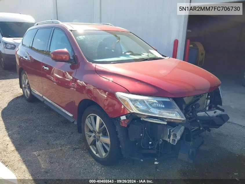 2015 Nissan Pathfinder Platinum VIN: 5N1AR2MM7FC706730 Lot: 40455543