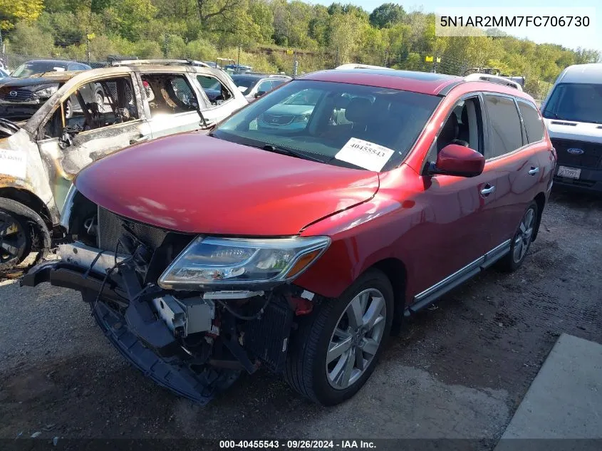 2015 Nissan Pathfinder Platinum VIN: 5N1AR2MM7FC706730 Lot: 40455543