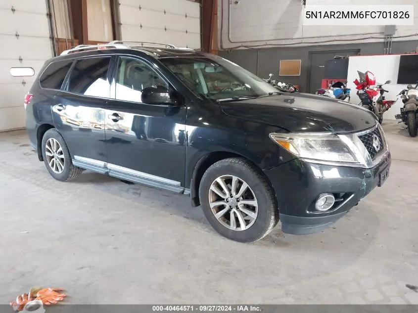 2015 Nissan Pathfinder Sl VIN: 5N1AR2MM6FC701826 Lot: 40464571