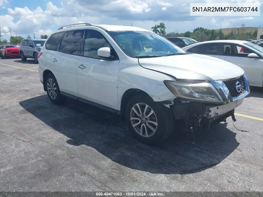 2015 Nissan Pathfinder Sv VIN: 5N1AR2MM7FC603744 Lot: 40471063