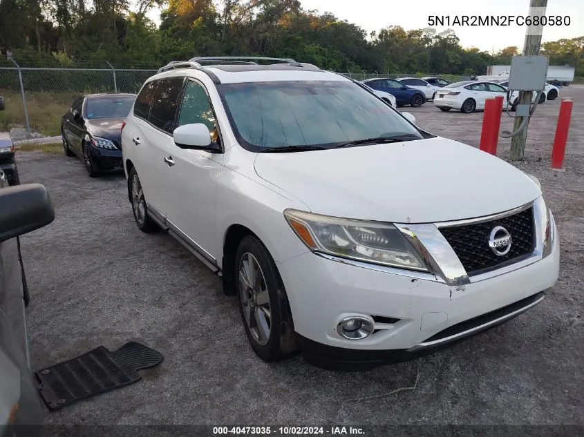 2015 Nissan Pathfinder S/Sv/Sl/Platinum VIN: 5N1AR2MN2FC680580 Lot: 40473035