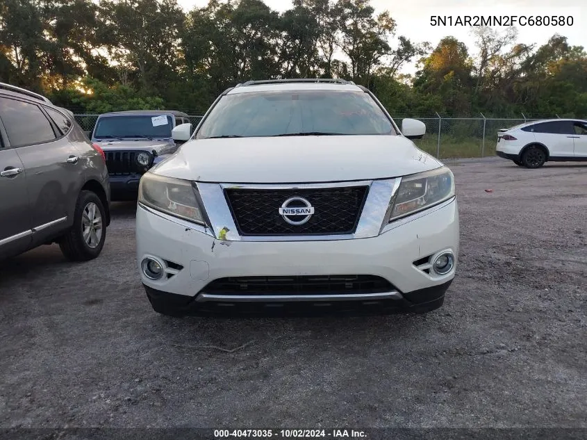 2015 Nissan Pathfinder S/Sv/Sl/Platinum VIN: 5N1AR2MN2FC680580 Lot: 40473035