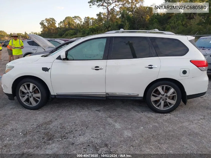 2015 Nissan Pathfinder S/Sv/Sl/Platinum VIN: 5N1AR2MN2FC680580 Lot: 40473035