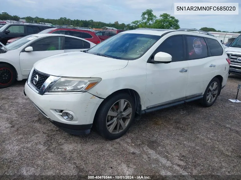 2015 Nissan Pathfinder S/Sv/Sl/Platinum VIN: 5N1AR2MN0FC685020 Lot: 40476544