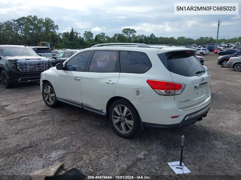 5N1AR2MN0FC685020 2015 Nissan Pathfinder S/Sv/Sl/Platinum