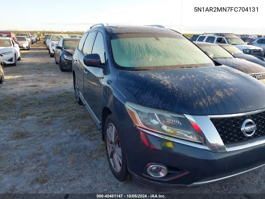 2015 Nissan Pathfinder S/Sv/Sl/Platinum VIN: 5N1AR2MN7FC704131 Lot: 40481147