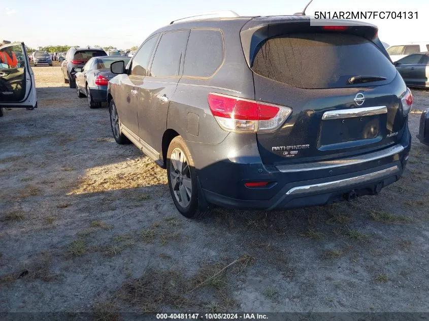 2015 Nissan Pathfinder S/Sv/Sl/Platinum VIN: 5N1AR2MN7FC704131 Lot: 40481147