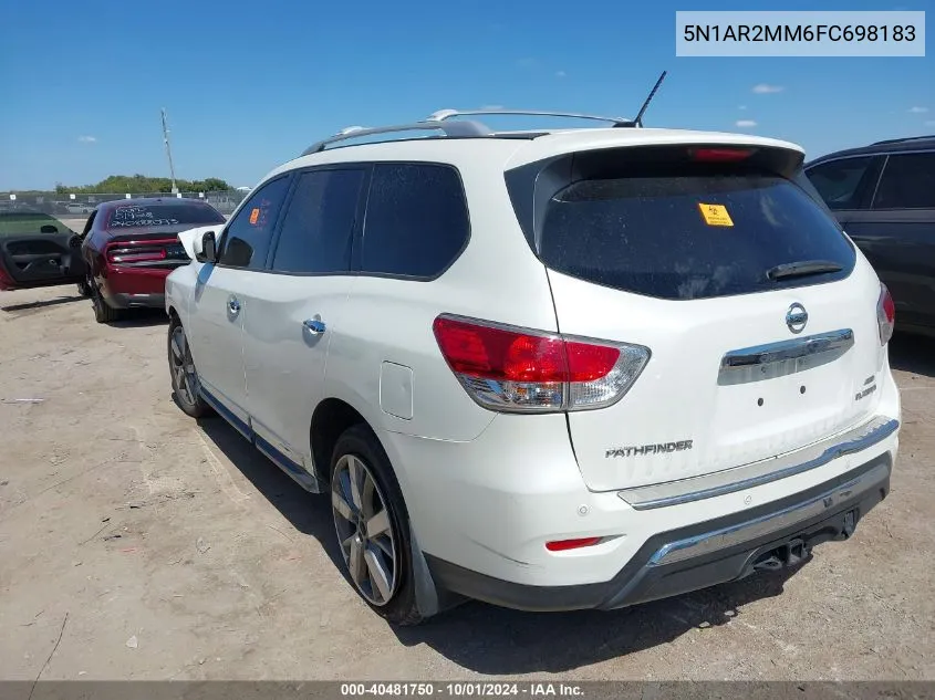 2015 Nissan Pathfinder S/Sv/Sl/Platinum VIN: 5N1AR2MM6FC698183 Lot: 40481750