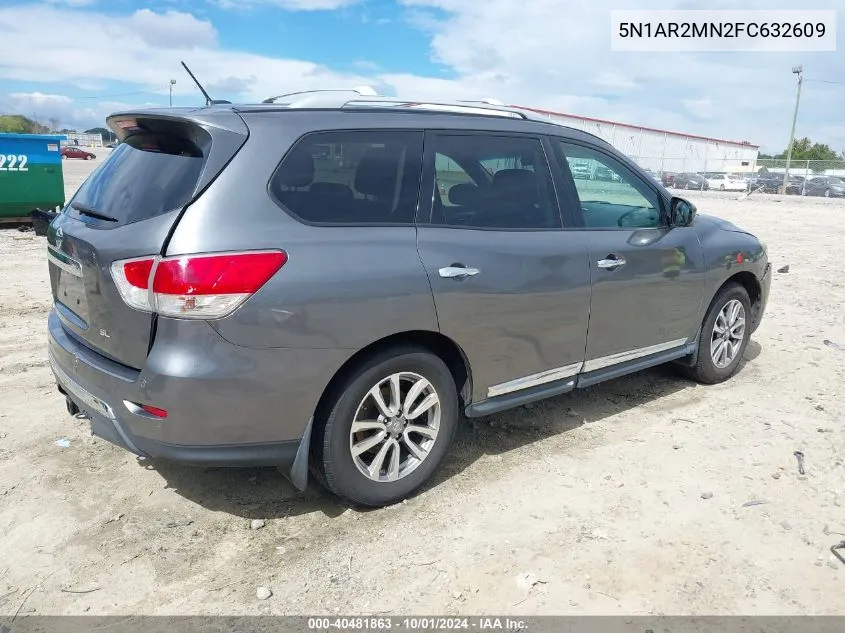 2015 Nissan Pathfinder Sl VIN: 5N1AR2MN2FC632609 Lot: 40481863