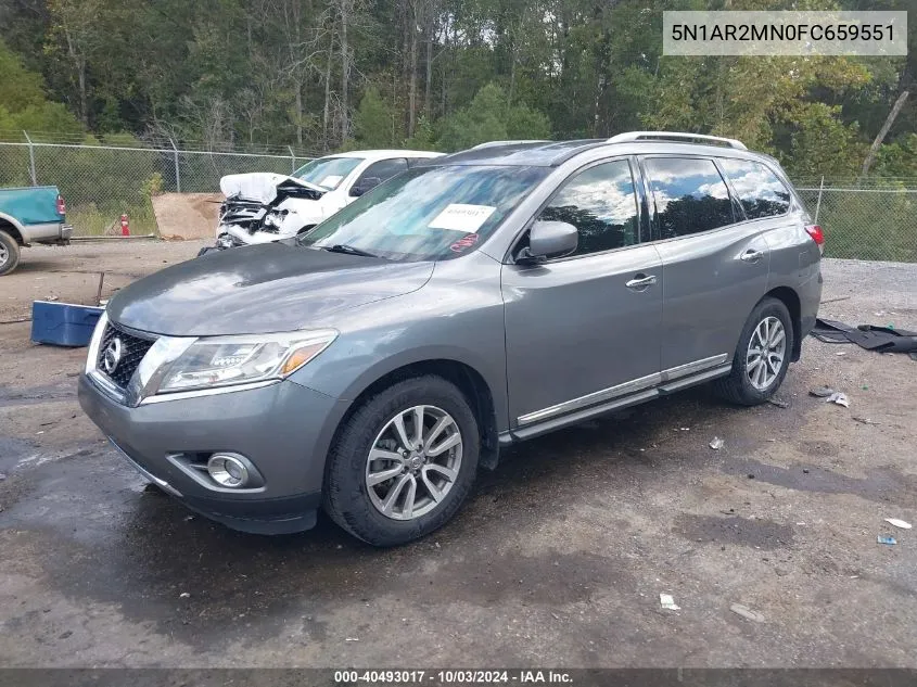 2015 Nissan Pathfinder Sl VIN: 5N1AR2MN0FC659551 Lot: 40493017