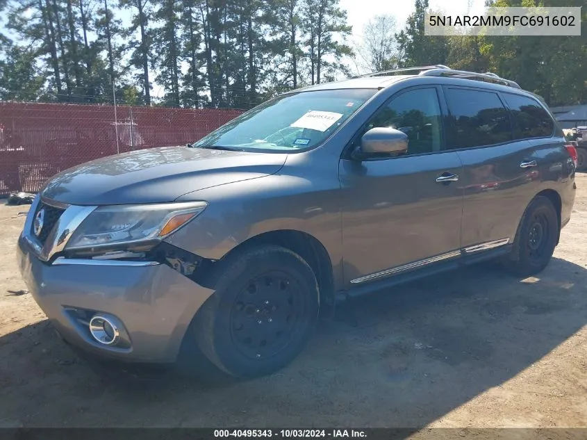 2015 Nissan Pathfinder Sl VIN: 5N1AR2MM9FC691602 Lot: 40495343