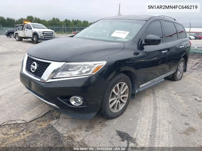 2015 Nissan Pathfinder Sl VIN: 5N1AR2MN4FC646219 Lot: 40497355