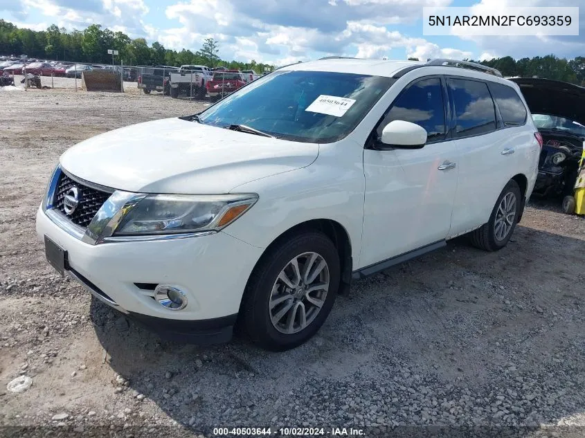 5N1AR2MN2FC693359 2015 Nissan Pathfinder Sv