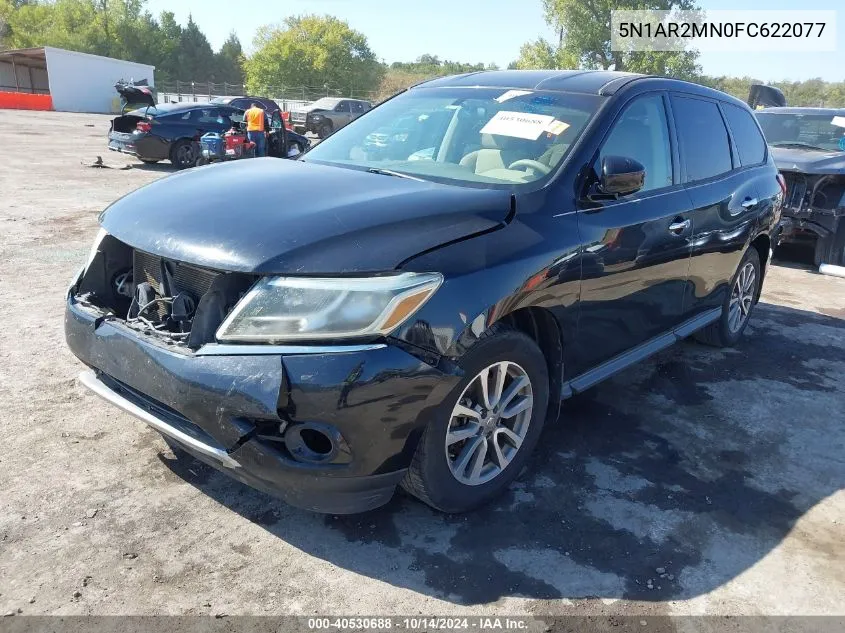 2015 Nissan Pathfinder S VIN: 5N1AR2MN0FC622077 Lot: 40530688