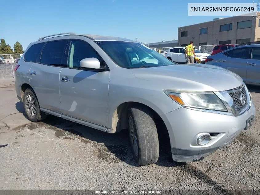 2015 Nissan Pathfinder S/Sv/Sl/Platinum VIN: 5N1AR2MN3FC666249 Lot: 40534125