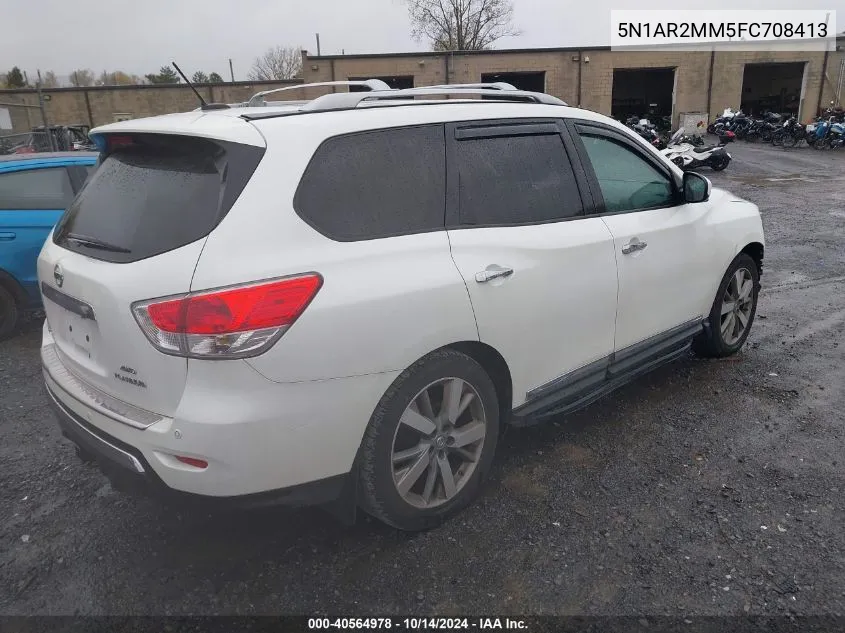 2015 Nissan Pathfinder S/Sv/Sl/Platinum VIN: 5N1AR2MM5FC708413 Lot: 40564978