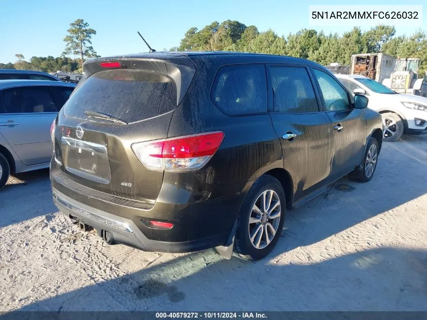 2015 Nissan Pathfinder S VIN: 5N1AR2MMXFC626032 Lot: 40579272