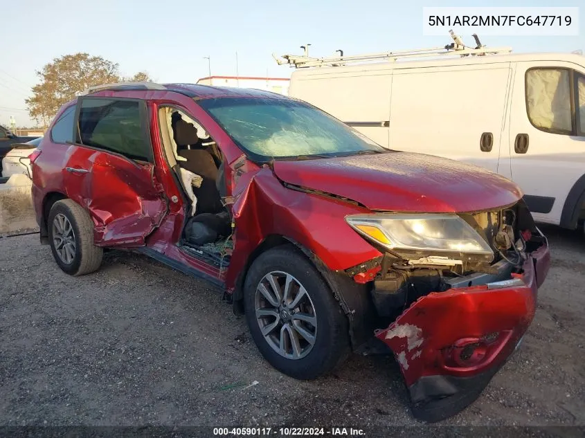 2015 Nissan Pathfinder S VIN: 5N1AR2MN7FC647719 Lot: 40590117