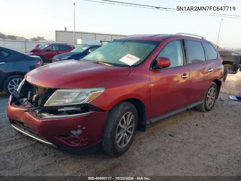 2015 Nissan Pathfinder S VIN: 5N1AR2MN7FC647719 Lot: 40590117