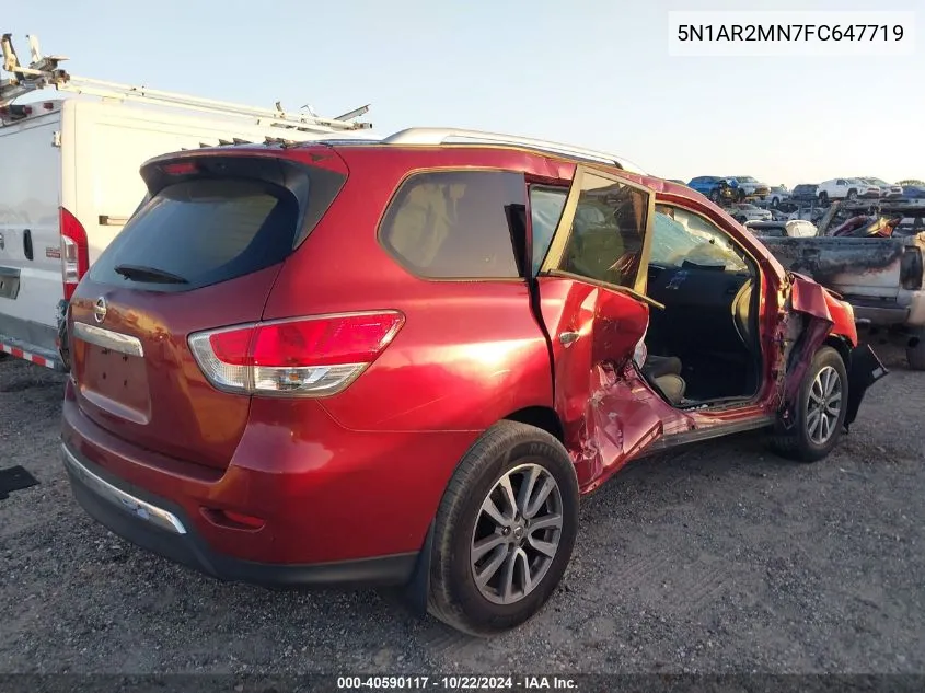 2015 Nissan Pathfinder S VIN: 5N1AR2MN7FC647719 Lot: 40590117