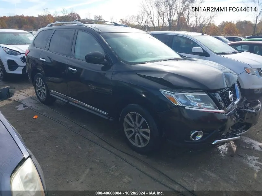 2015 Nissan Pathfinder Sl VIN: 5N1AR2MM1FC644614 Lot: 40608984